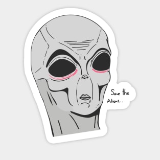 Save The Aliens Sticker